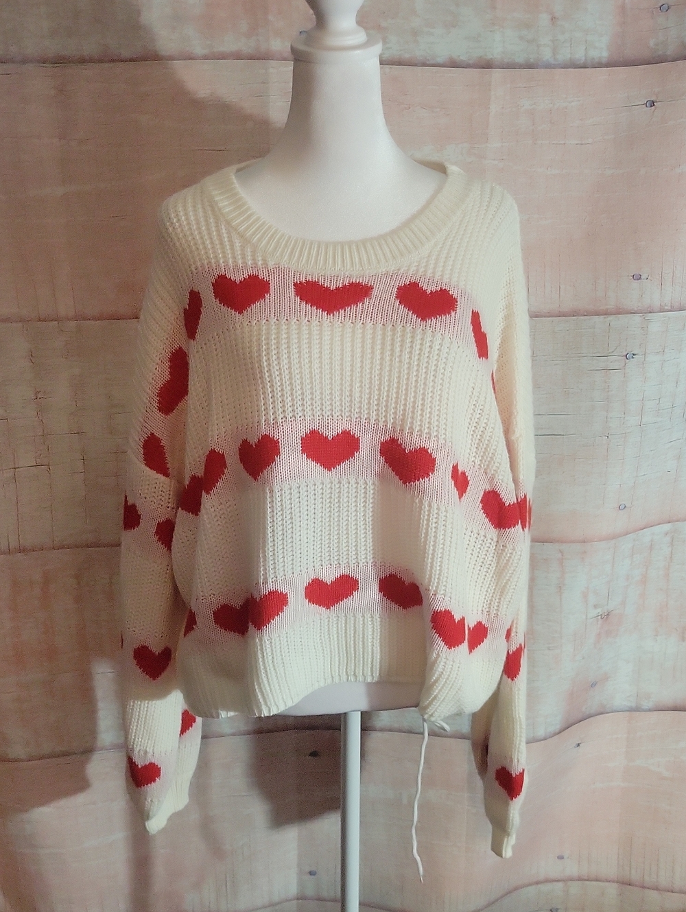 Jessica Simpson Cropped Heart Sweater